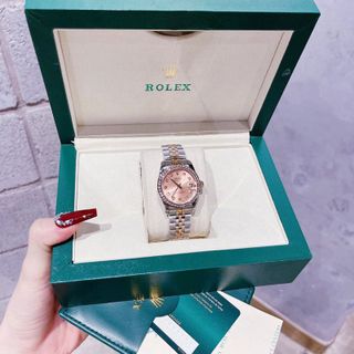 ROLEX NỮ DATE JUST Bảng Màu 2024 - Niềng Đá ROSE 31mm
