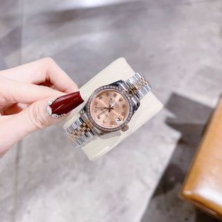 ROLEX NỮ DATE JUST Bảng Màu 2024 - Niềng Đá ROSE 31mm