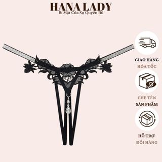 Quần Lót Lọt Khe Nữ, Quần Hở Đáy Ren Sexy Gợi Cảm Xuyên Thấu Đính Ngọc LK142