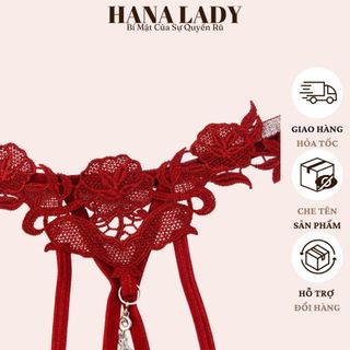 Quần Lót Lọt Khe Nữ, Quần Hở Đáy Ren Sexy Gợi Cảm Xuyên Thấu Đính Ngọc LK142