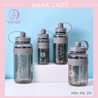 Bình nước thể thao - Bình đựng nước cute có vòi nhiều màu sắc siêu xinh (TẶNG KÈM DÂY ĐEO + ỐNG HÚT)