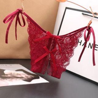 Quần lọt khe nữ, Quần chip lọt khe sexy ren không đáy hở mông xuyên thấu siêu gợi cảm quyến rũ khiêu gợi LK028