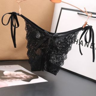 Quần lọt khe nữ, Quần chip lọt khe sexy ren không đáy hở mông xuyên thấu siêu gợi cảm quyến rũ khiêu gợi LK028
