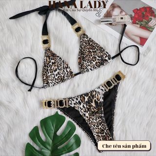 Bikini 2 mảnh sexy họa tiết da beo gợi cảm, đồ tắm dây quyến rũ BN138