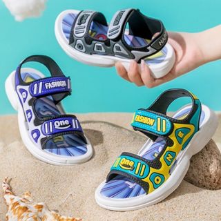 Giày quai dán cho bé trai bé gái mix màu chữ One siêu nhẹ chống nước- Sandal đi hoc