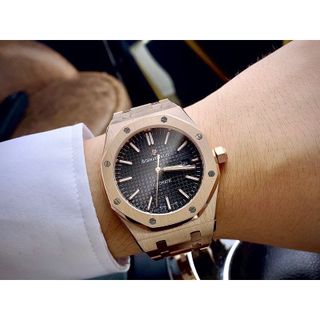 AUDEMARS PIGUET ROYAL OAK -Automatic thép mạ PVD bền màu , kính tráng saphire Nam: 41mm .Máy: cơ fullbox giá sỉ