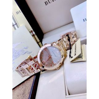 BURBERRY BU9144, BU9145, BU9146 The City Swiss Stainless - khắc chìm Gold cực sang - 34mm