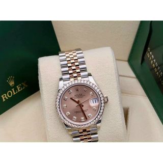 ROLEX DATEJUST - Automatic niềng hột thép mạ PVD bền màu , kính tráng saphire máy: Automatic (cơ) Nữsize 31mm