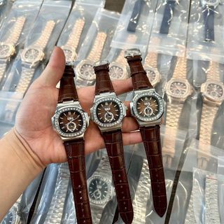 [Đủ màu]Patek philipe 5726 Viền đá baguette Size 40mm với độ hoàn thiện cực nét Bản 5 kim đầy đủ chức năng Lịch giá sỉ