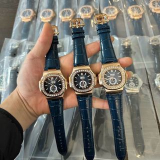 [Đủ màu]Patek philipe 5726 Viền đá baguette Size 40mm với độ hoàn thiện cực nét Bản 5 kim đầy đủ chức năng Lịch