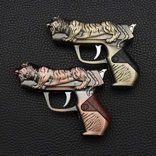 BẬT LỬA KHÈ HÌNH SÚNG CỌP CÓ ĐÈN PIN SIZE 11CM – XÀI GAS