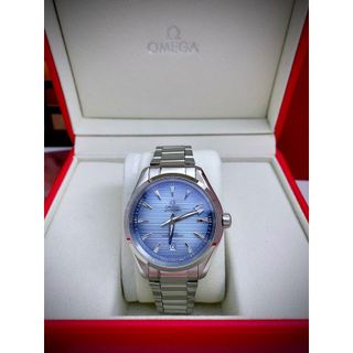 OMEGA AQUA TERRA CHRONOMETER SUMMER BLUE - automatic máy: cơ- thép không gỉ mạ PVDsize :41mm. dày:11mm fullbox