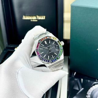 Siêu phẩm audemars piaget Viền đá baguette Size 40mm Kính saphire Thép 904L Máy cơ ( auto matic ) Mời anh em