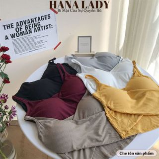 [Mã FADEP2903 giảm đến 30k đơn từ 99k] Áo bra thun gân đắp chéo ngực gợi cảm - Áo 2 dây tập gym yoga cao cấp BL048