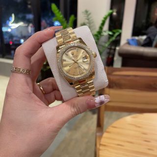 Rolex day-date nhà máy AAA Size 38/42mm Kính saphire Thép 904L Logo góc 6h sắc nét Mời anh em lên đơnk