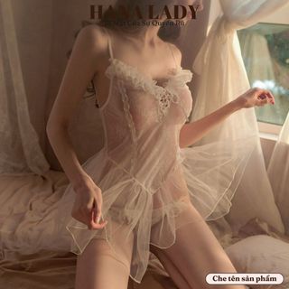 Váy ngủ sexy xuyên thấu - Đầm ngủ 2 dây quyến rũ gợi cảm VN451