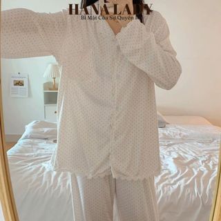Pijama tay dài mặc nhà - Đồ ngủ nữ thun sữa cao cấp PJ512