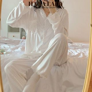 Pijama tay dài mặc nhà - Đồ ngủ nữ thun sữa cao cấp PJ512