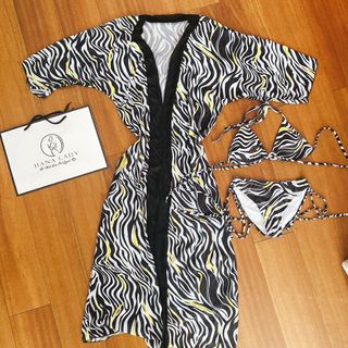 Bikini sexy kèm áo choàng đi biển cao cấp, bộ đồ tắm lọt khe quyến rũ khiêu gợi sang chảnh BN124