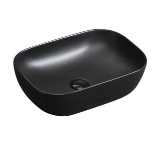 Chậu lavabo màu đen mờ bo góc mềm mại thiết kế hiện đại mã L24D