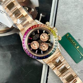 Day.tona Rainbow Bọc V.àng 18k + Kim Moisanite + RuBy + Máy 4130 Vippp Nhất 🥰