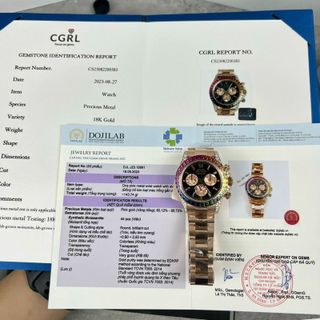 Day.tona Rainbow Bọc V.àng 18k + Kim Moisanite + RuBy + Máy 4130 Vippp Nhất 🥰