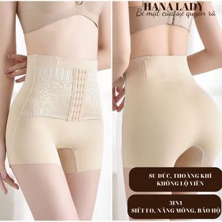 Quần gen bụng mặc váy cài trước siết eo - quần bảo hộ nịt bụng giảm mỡ eo thon QL021