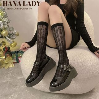 Tất nữ quyến rũ vớ nữ họa tiết trái tim đáng iu TV018