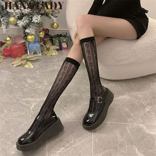 Tất nữ quyến rũ vớ nữ họa tiết trái tim đáng iu TV018