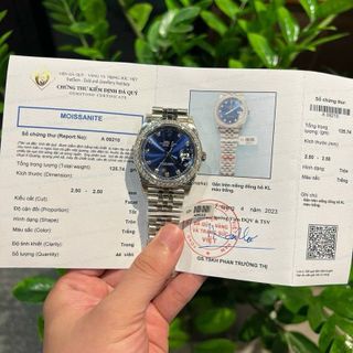 ROLEX DATE JUST Vành Kim Moissanite - Máy ETA 3235 Xưởng Clean V2 giá sỉ