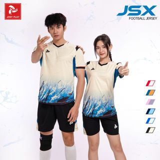 bộ quần áo bóng đá chính hãng JUSTPLAY JSX – Xám, in ấn tên số logo theo yêu cầu cho team, đội nhóm