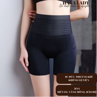Quần bảo hộ nịt bụng nâng mông 3in1, quần lót nữ su đúc gen bụng tàng hình cao cấp QL022