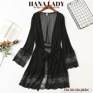 Váy ngủ kèm choàng, đầm ngủ 2 dây voan lụa cao cấp VN497