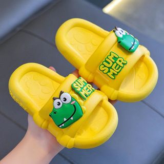 Dép bánh mì quai ngang Summer xinh xắn chống trơn trượt hoạt hình thỏ khủng long cho bé trai bé gái