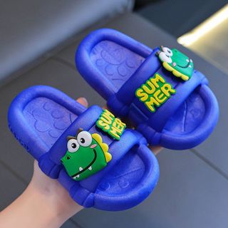 Dép bánh mì quai ngang Summer xinh xắn chống trơn trượt hoạt hình thỏ khủng long cho bé trai bé gái
