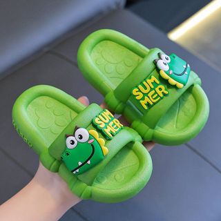 Dép bánh mì quai ngang Summer xinh xắn chống trơn trượt hoạt hình thỏ khủng long cho bé trai bé gái