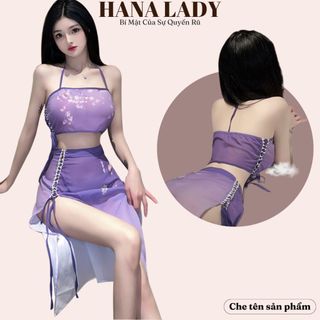 Đồ ngủ cosplay yếm đan dây xẻ tà sexy quyến rũ CP301