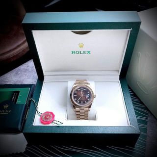 ROLEX DAY-DATE -Automatic , hàng xưởng thép mạ PVD bền màu , kính tráng saphire Nam: 41mm .Máy: cơ fullbox