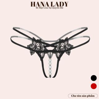 [Mã FADEP2903 giảm đến 30k đơn từ 99k] Quần Lọt Khe Sexy Dây Chéo Hoa Phối Ngọc Hở Đáy Gợi Cảm LK127