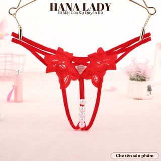 [Mã FADEP2903 giảm đến 30k đơn từ 99k] Quần Lọt Khe Sexy Dây Chéo Hoa Phối Ngọc Hở Đáy Gợi Cảm LK127