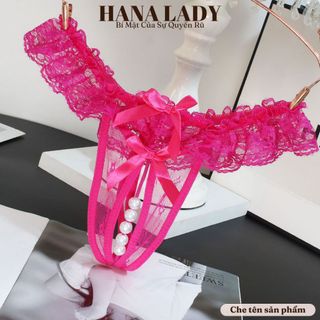 Quần Lọt Khe Sexy - Quần Lót Nữ Ren Quyến Rũ Nơ Bèo Hở Đáy Phối Ngọc LK128