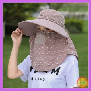 MŨ CHỐNG NẮNG RỘNG VÀNH KÈM KHẨU TRANG THÔNG HƠI CTB31  - BECHIP