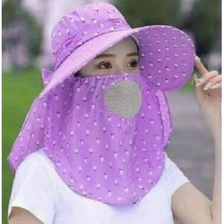 MŨ CHỐNG NẮNG RỘNG VÀNH KÈM KHẨU TRANG THÔNG HƠI CTB31  - BECHIP