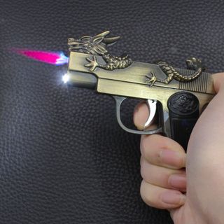 BẬT LỬA KHÈ HÌNH SÚNG RỒNG CÓ ĐÈN PIN SIZE 9.5CM – XÀI GAS
