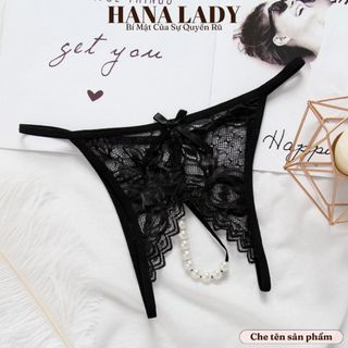 Quần Lọt Khe Sexy - Quần Lót Ren Nữ Không Đáy Phối Dây Ngọc Quyến Rũ Gợi Cảm LK126
