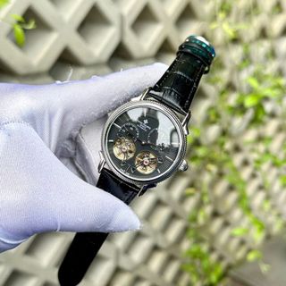 Patek philipe 2 máy Size 40mm Thép 316L chống gỉ Dây da cao cấp khắc logo hãng Khoá hoa thị cực đẹp Lịch sunmoon