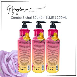 Sữa tắm Thái Lan K.ME chính hãng 1200ML | Sữa tắm trắng da hương hoa hồng