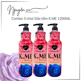 Sữa tắm Thái Lan K.ME chính hãng 1200ML | Sữa tắm trắng da hương hoa hồng