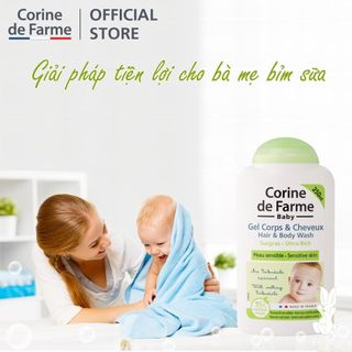 Gel gội và tắm cho bé Corine de Farme Hair & Body Wash 250ml