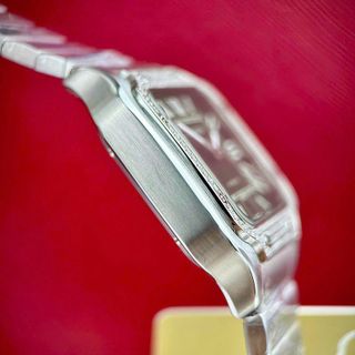 [ Đủ Màu] CARTIER SANTOS WATCH- AUTOMATIC thép không gỉ mạ PVD , kính Crystal máy: automatic nam 38x38mm ,dày 11mm